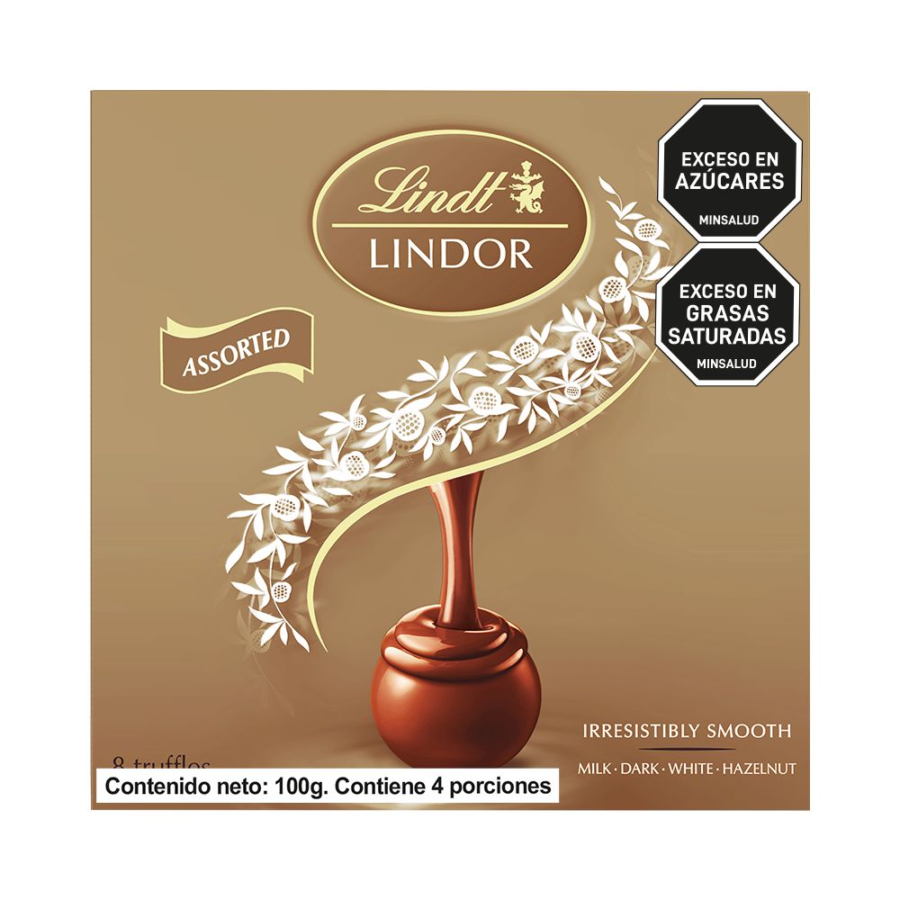 Chocolates LINDT surtidos con leche y avellana (100  gr)