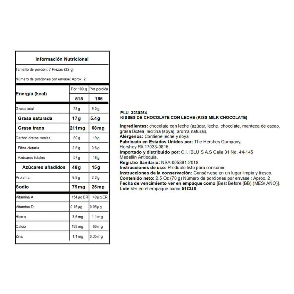 Chocolates HERSHEYS kisses con galleta (62  gr) img #2