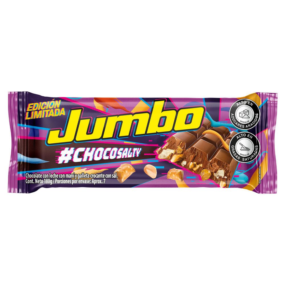 Chocolatina JUMBO chocolate con maní (180  gr) img #2
