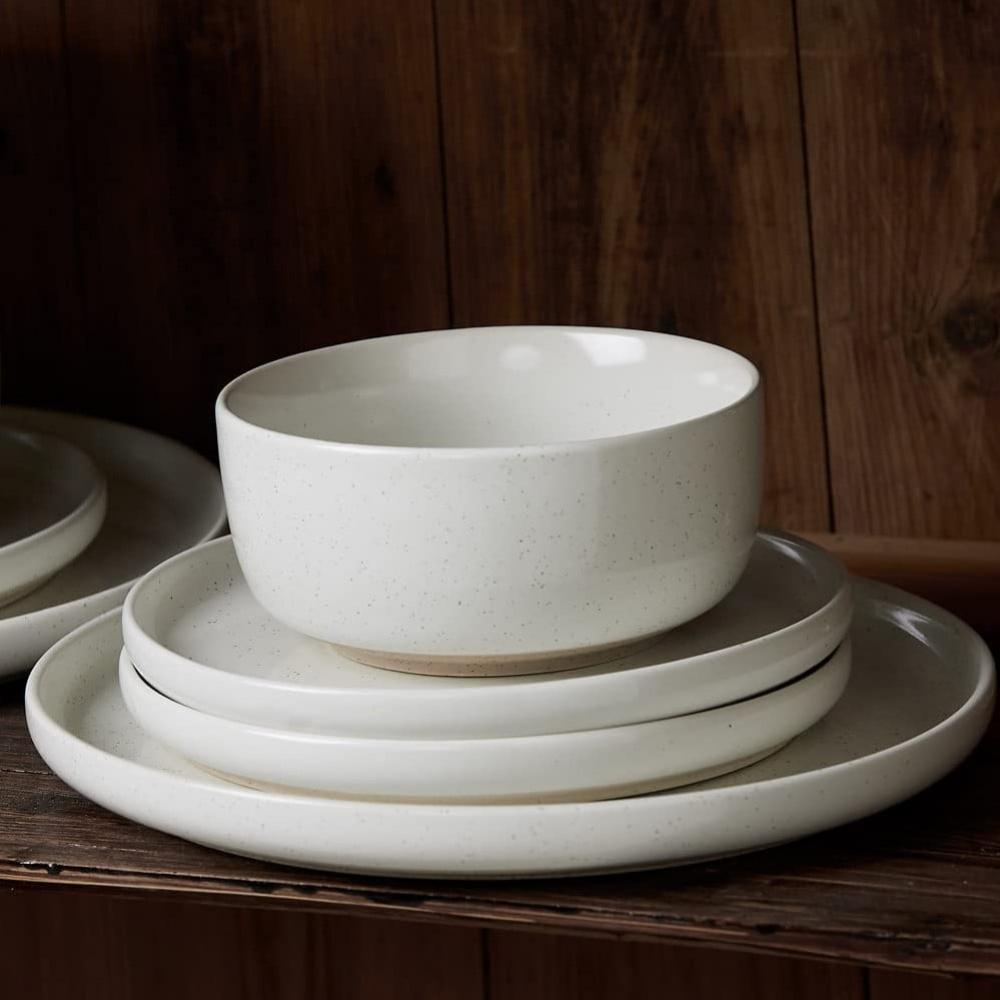 Vajilla De Gres Famiware 12 Piezas Color Blanco