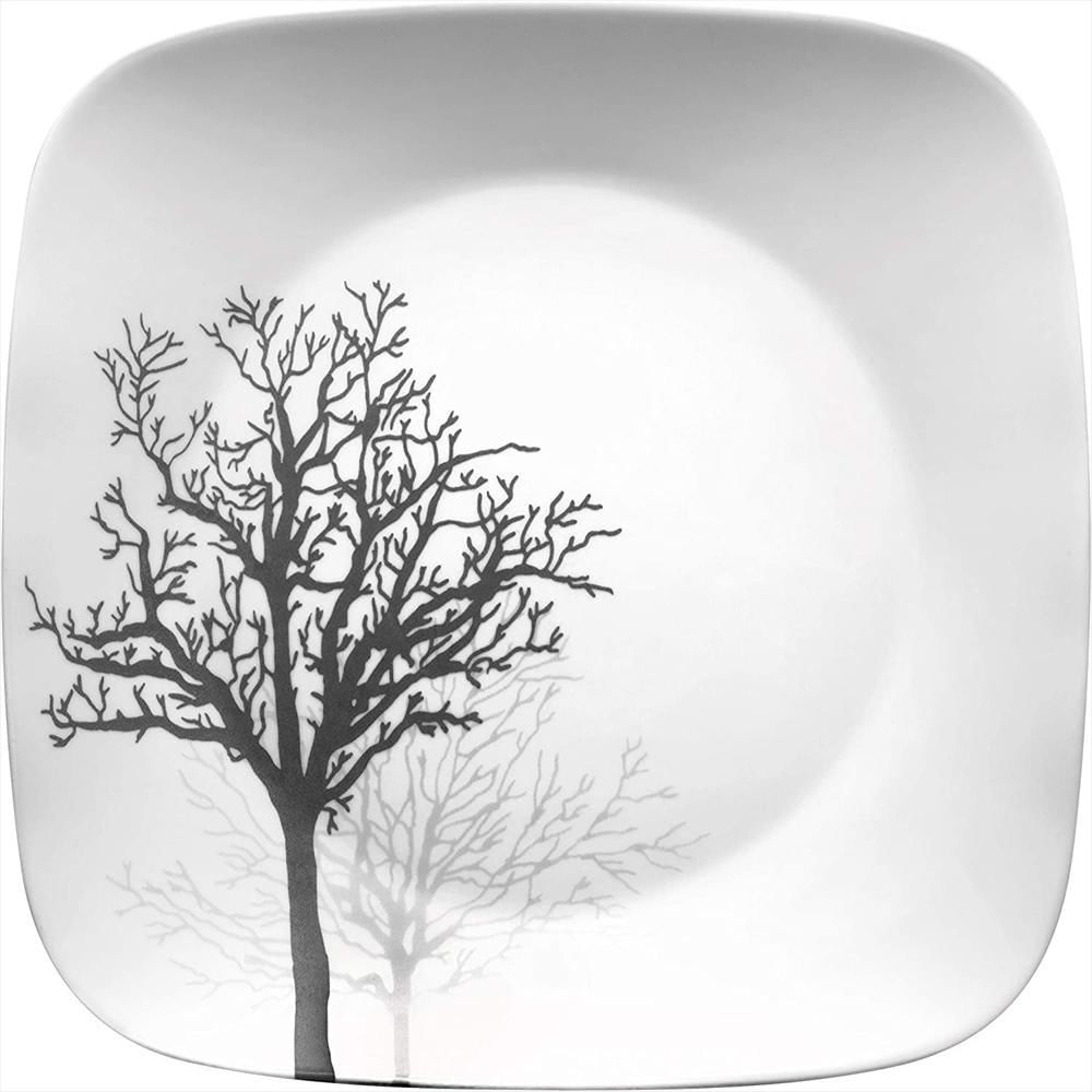 Vajilla Corelle Square Timber Shadows 18 Piezas