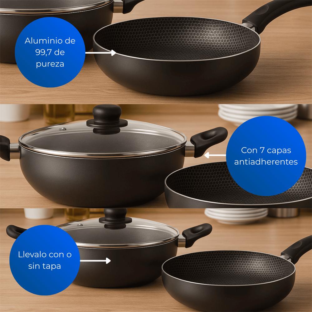 Sartén Wok Antiadherente Superior 28Cm img #5