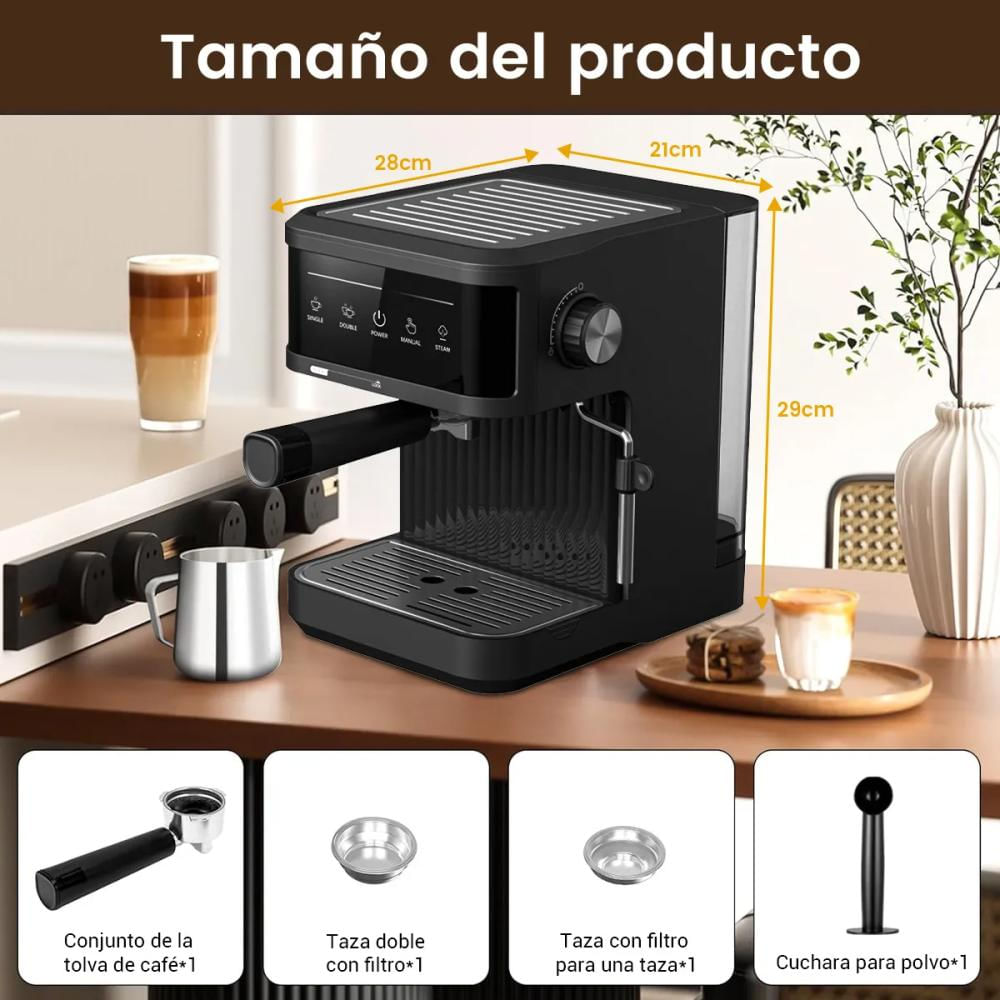 Cafetera Espresso Máquina Café Capuchino 1.8L 20 Bares 850W img #4