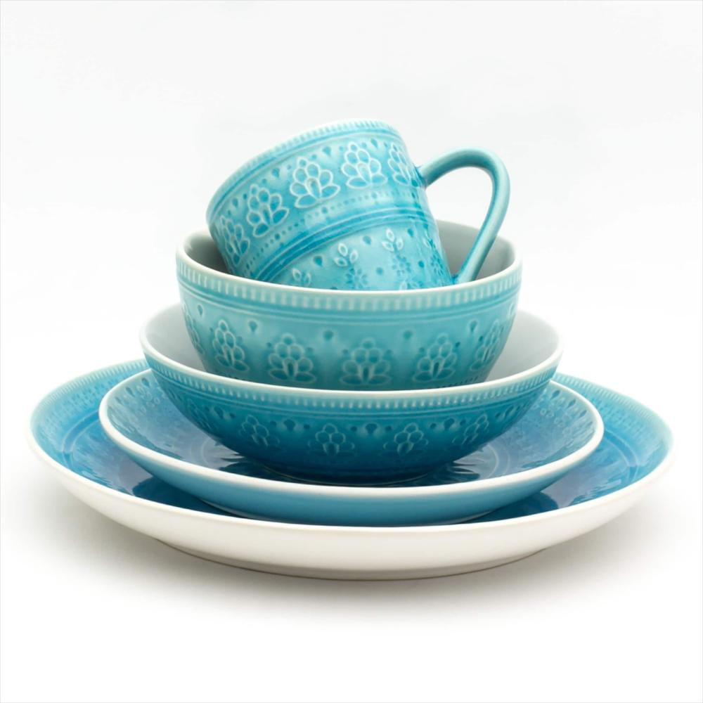 Vajilla Euro Ceramica Fez De 20 Piezas De Gres Color Gris