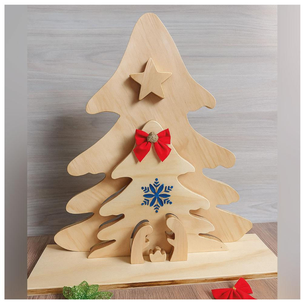 Árbol Decorativo Navideño En Tríplex Con Pesebre img #1