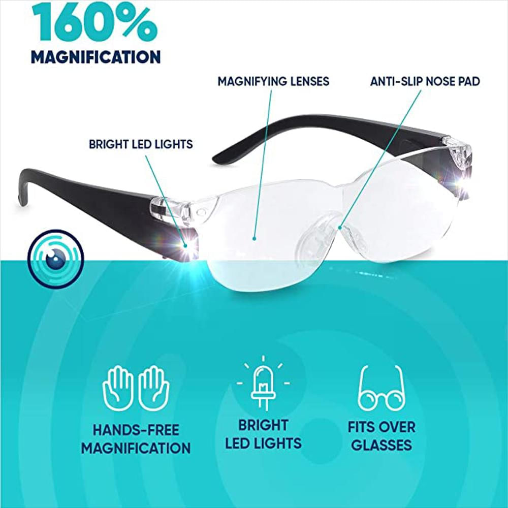Gafas Zoomvision Lupa Con Luz 160% Con Lupa Recargable Usb img #3