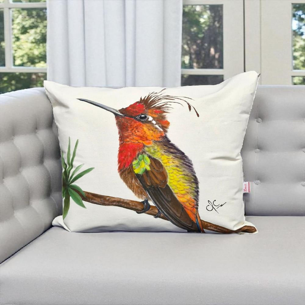 Cojin Decorativo Pintado A Mano 45X45 Cm Relleno Algodón Siliconado img #3