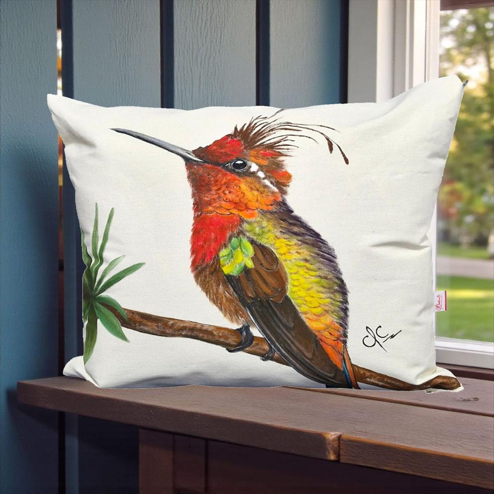 Cojin Decorativo Pintado A Mano 45X45 Cm Relleno Algodón Siliconado img #5