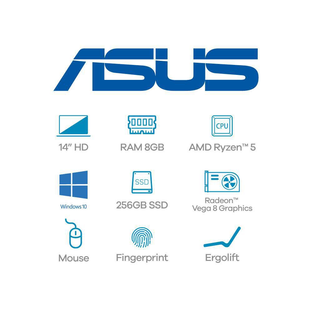 Computador ASUS  AMD Ryzen 5  RAM 8 GB 256 GB SSD X412DABV2 img #2
