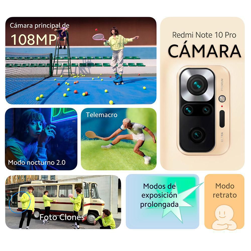 Celular XIAOMI Redmi Note 10 Pro 128 GB 6 GB RAM Gris img #3