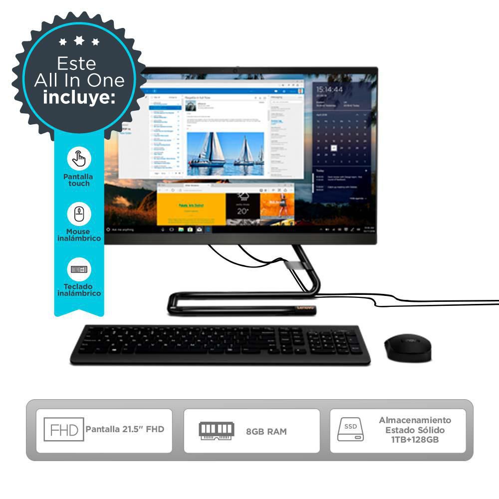 All In One  LENOVO A34022AST AMD A9 A99425 RAM 8 GB 1 TB HDD + 128 GB SSD A34022AST img #1