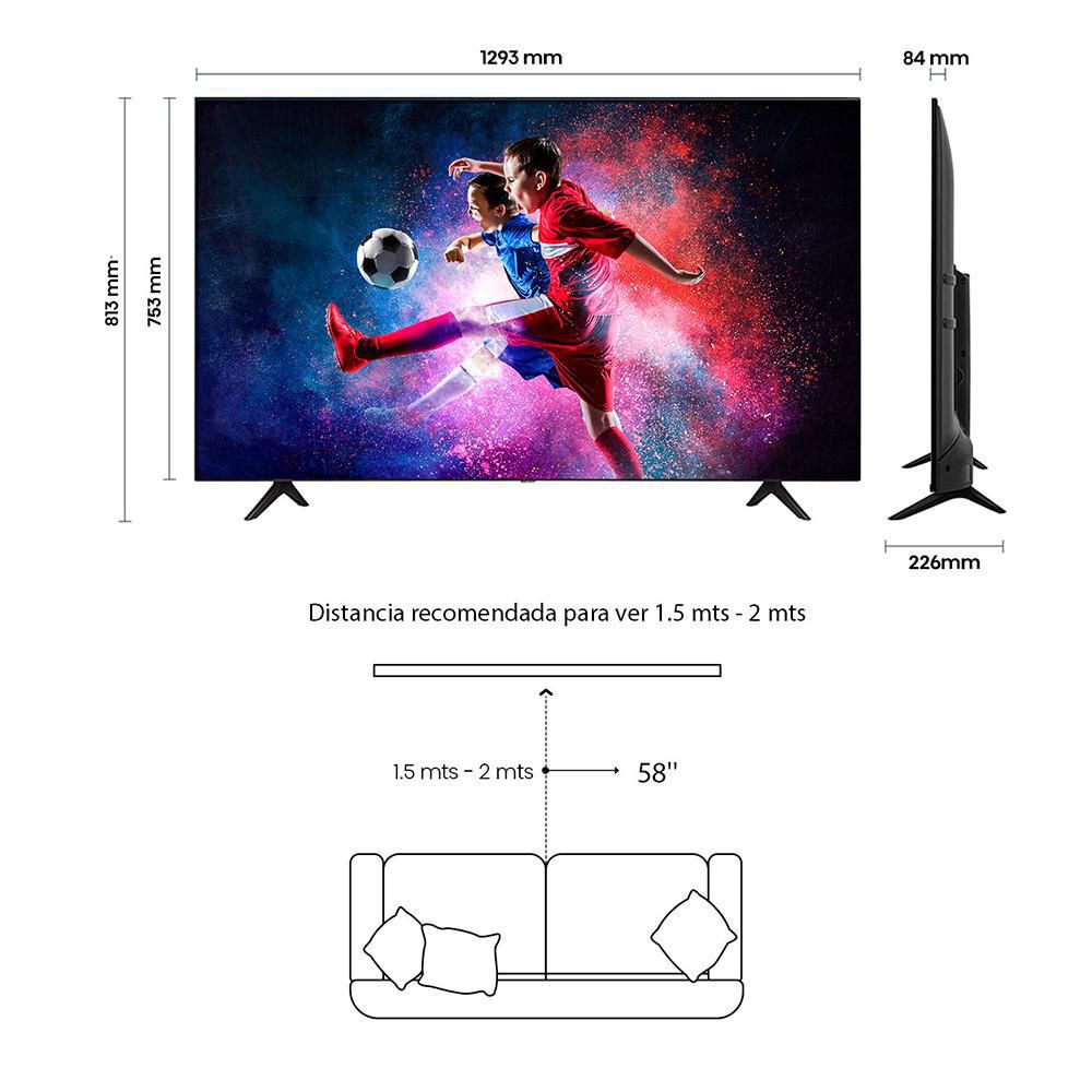 Televisor HISENSE 58 pulgadas LED Uhd4K Smart TV 58A6GA img #6