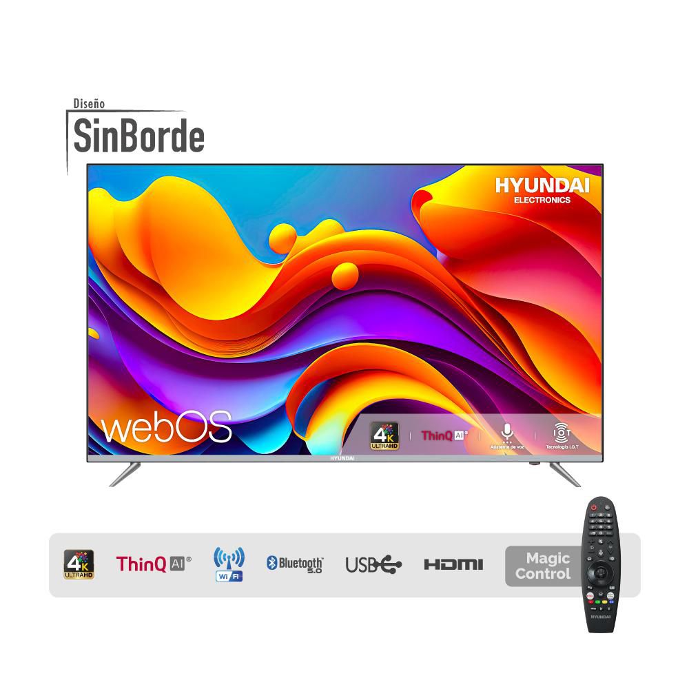 Televisor HYUNDAI 55 pulgadas LED Uhd4K Smart TV HYLED5521W4KM img #2