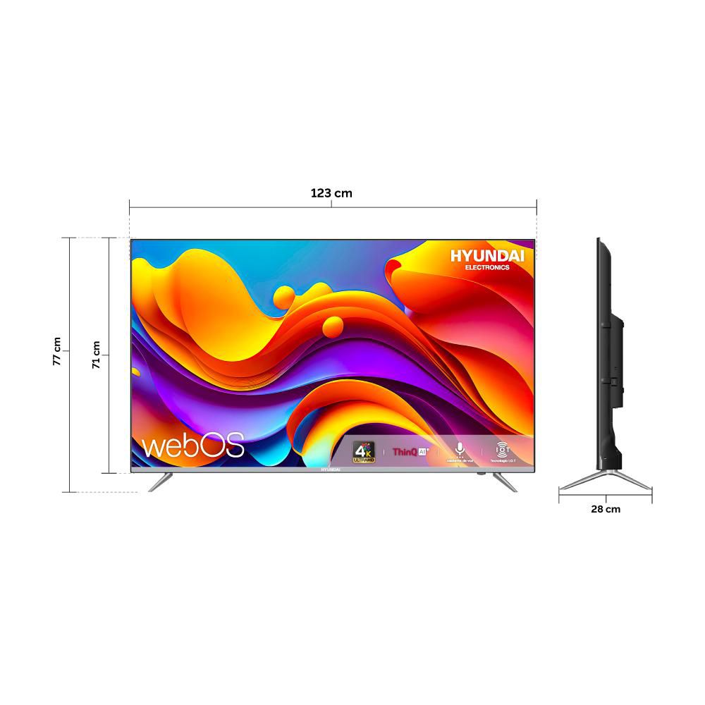 Televisor HYUNDAI 55 pulgadas LED Uhd4K Smart TV HYLED5521W4KM img #4