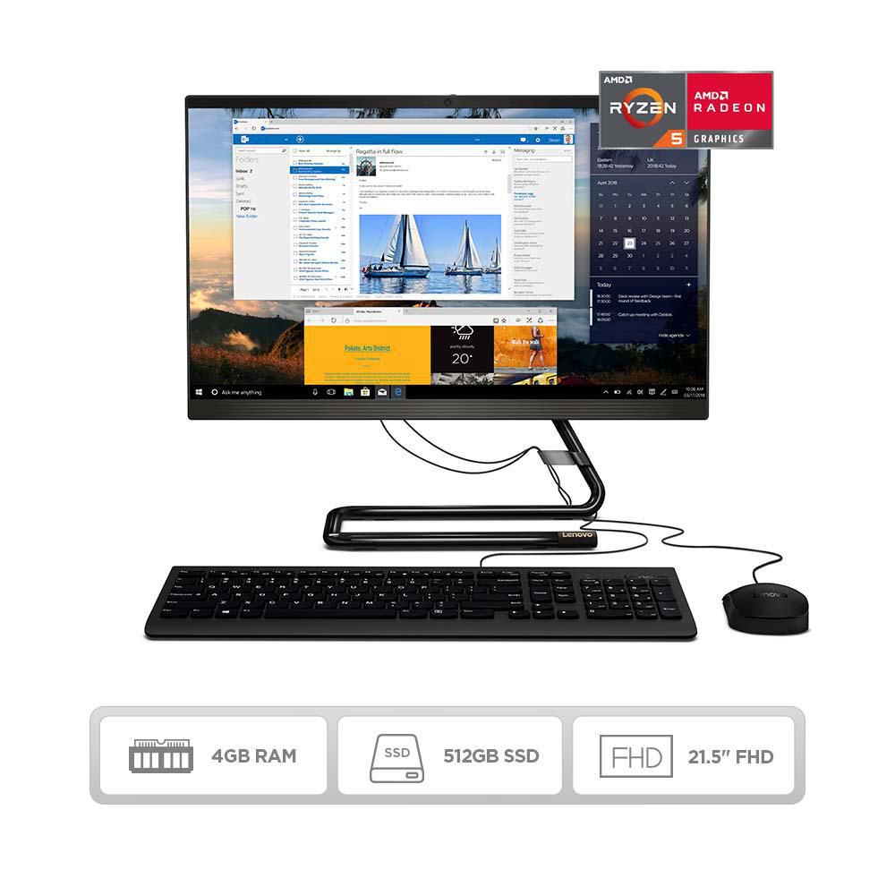 All In One  LENOVO  AMD Ryzen 5 3500U RAM 4 GB 512 GB SSD IdeaCentre AIO 3 img #1