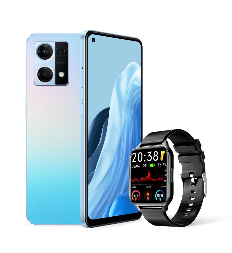 Celular OPPO Reno 7 128 GB 6 GB RAM Azul + Smartwatch img #3