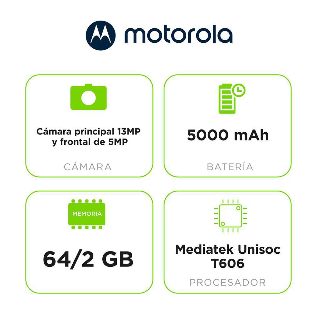 Celular MOTOROLA Moto E13 64 GB 2 GB RAM Verde img #2