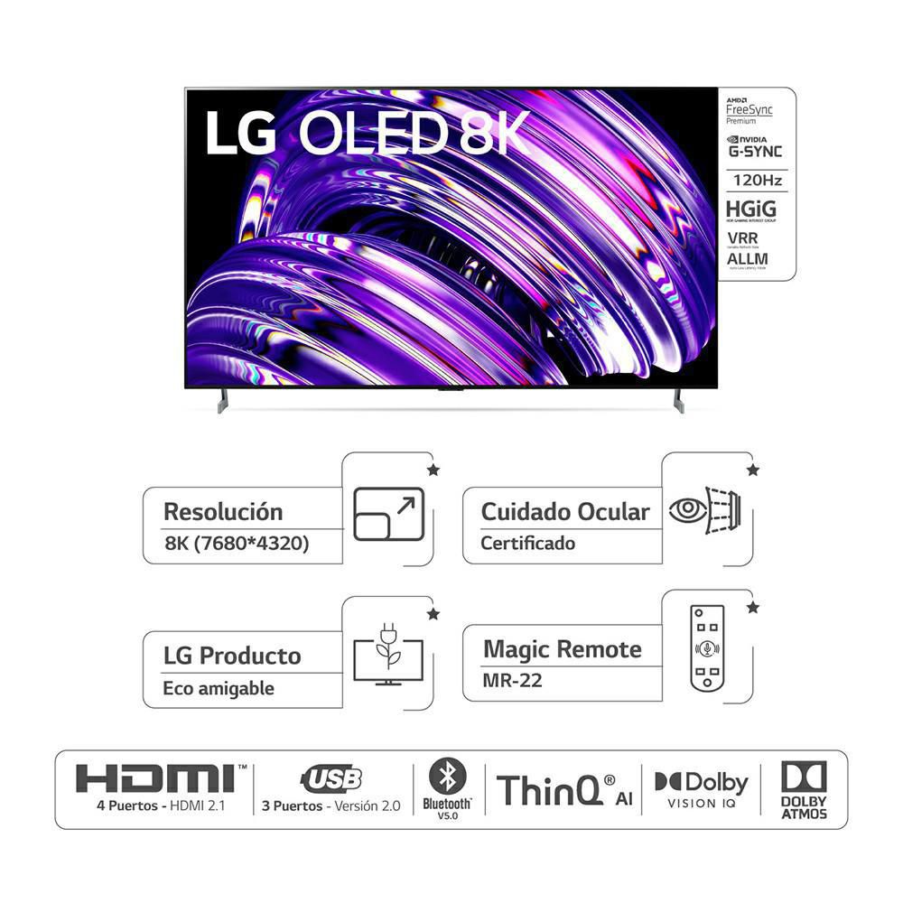 Televisor LG 77 pulgadas OLED 8K Smart TV OLED77Z2PSA img #4