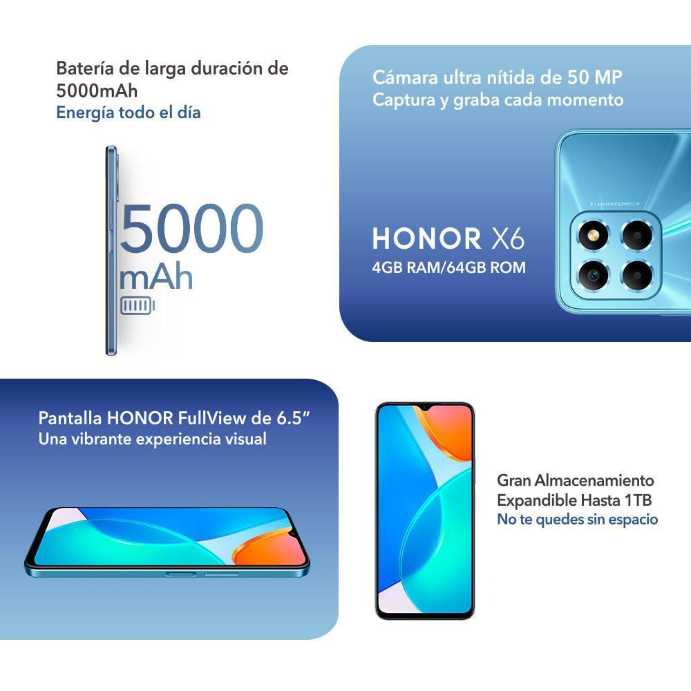 Celular HONOR X6  64 GB 4 GB RAM Azul img #7