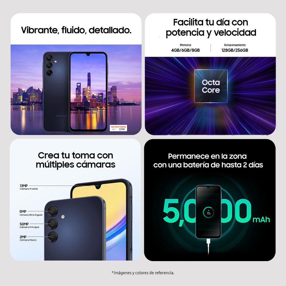 Celular SAMSUNG Galaxy A15 128 GB 6 GB RAM NEGRO img #4