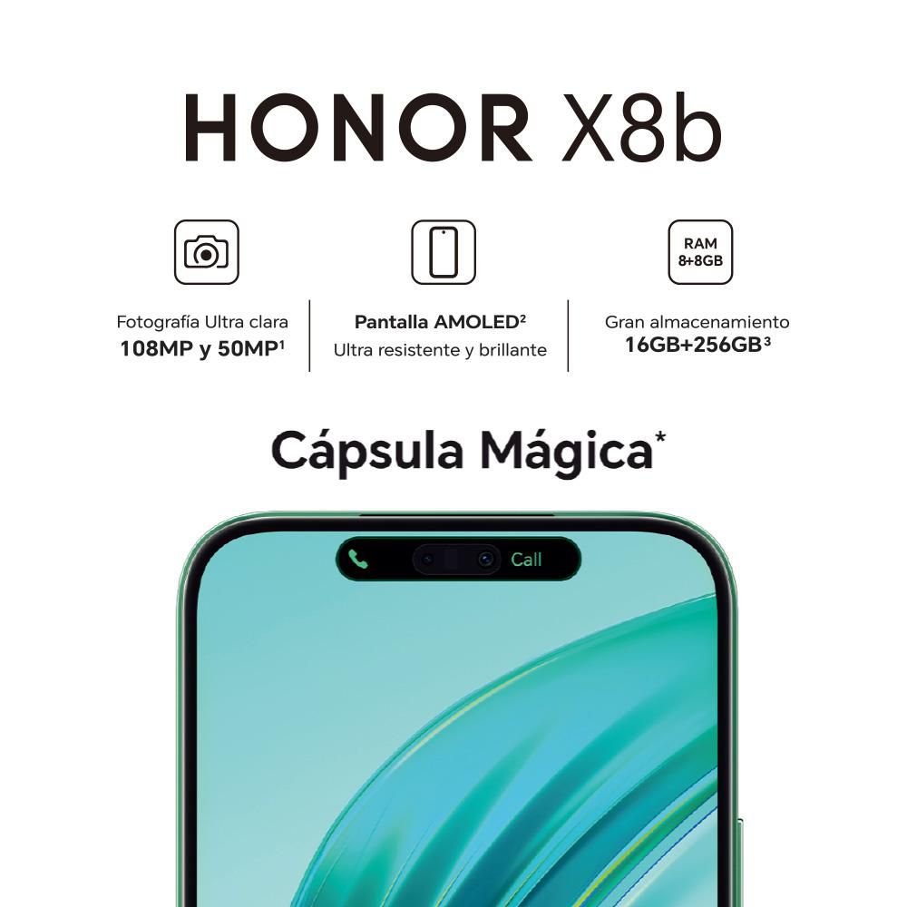 Celular HONOR X8B 256 GB 8 GB RAM Negro Medianoche + Audífonos img #6