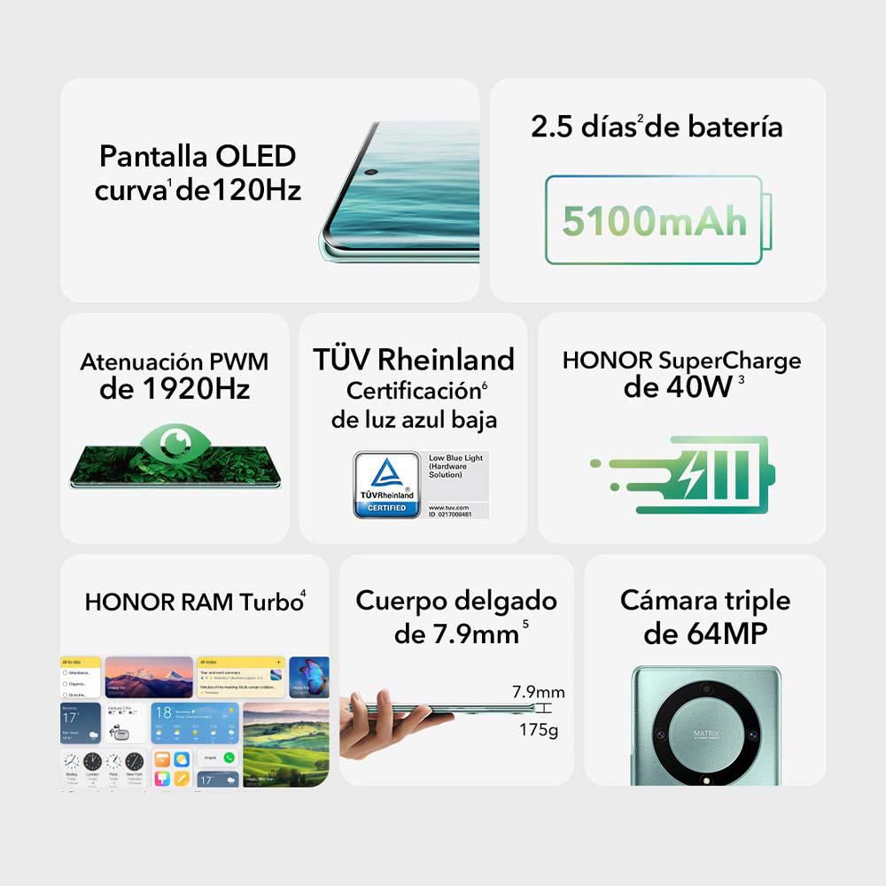 Celular HONOR Magic 5 Lite 5G 128 GB 6 GB RAM Verde img #7