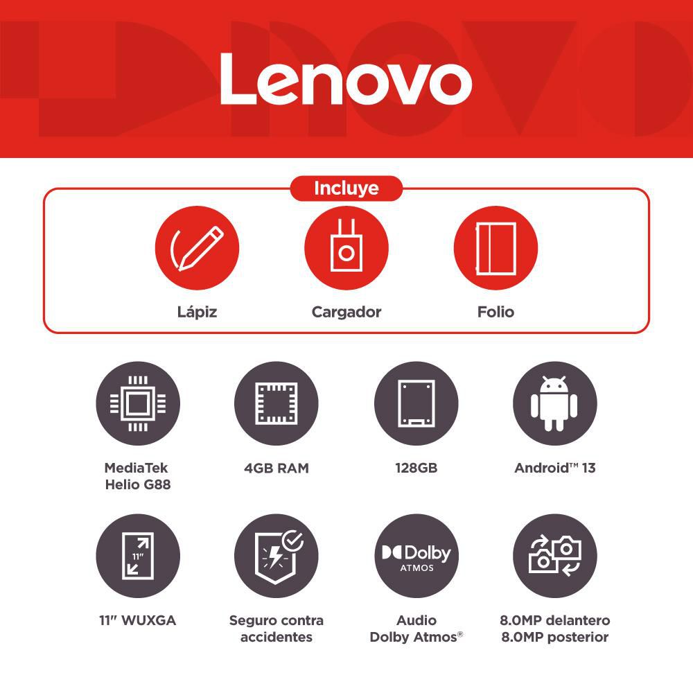 Tablet LENOVO M11 11 pulgadas Wifi 128 GB 4 GB RAM Seafoam Green img #5