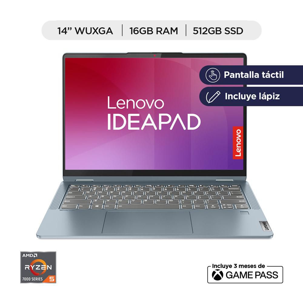 Portatil Tactil LENOVO IdeaPad Flex 5 AMD Ryzen 5 7530U RAM 16 GB 512 GB SSD img #2
