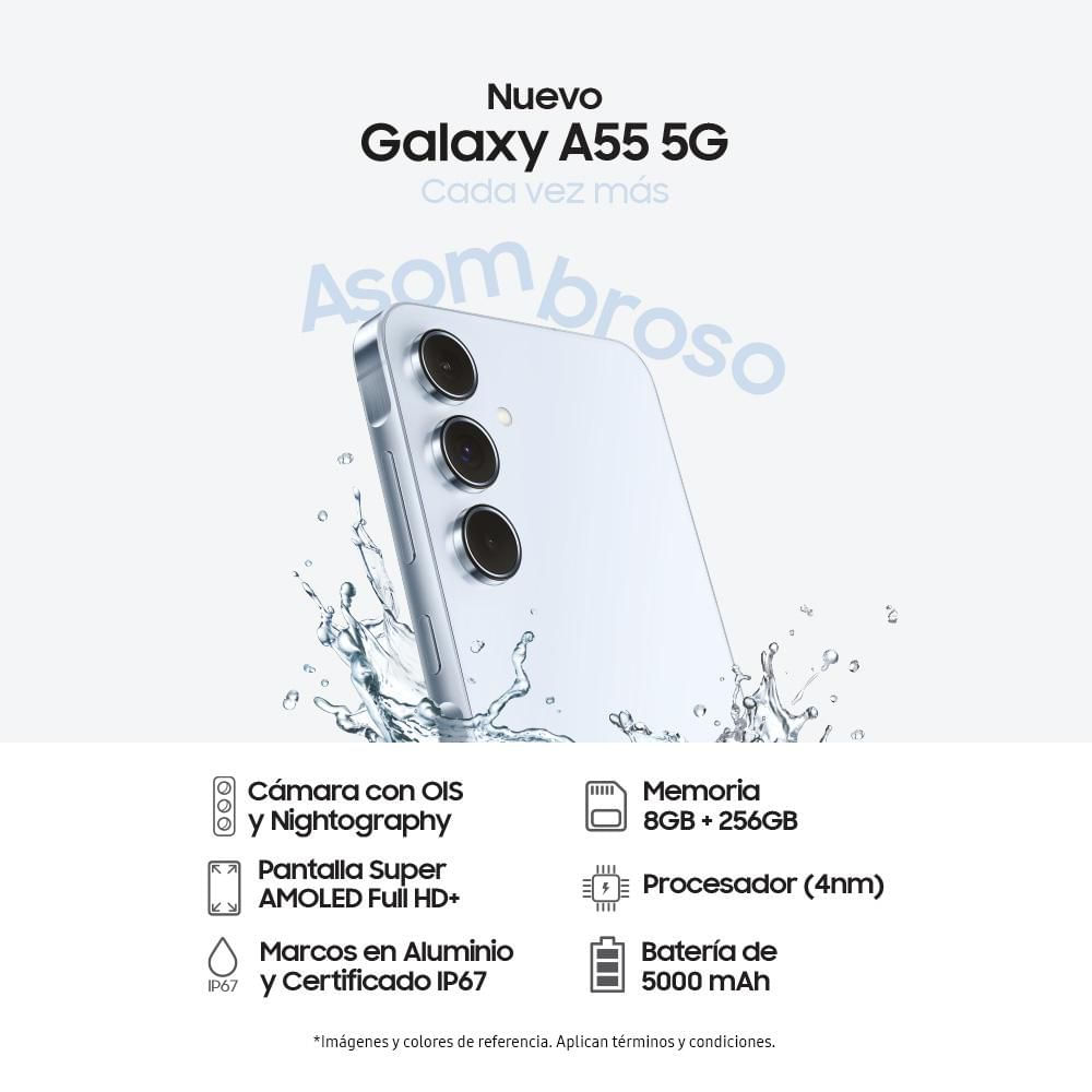 Celular SAMSUNG Galaxy A55 5G 256 GB 8 GB RAM Amarillo img #4