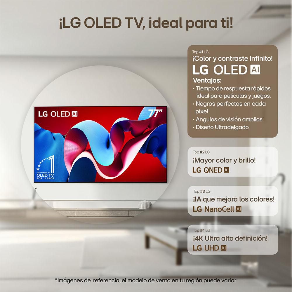 Televisor LG 77 pulgadas OLED Uhd4K Smart TV OLED77C4PSA img #2