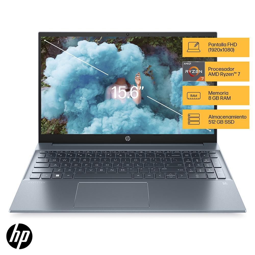 Portatil HP Pavilion AMD Ryzen 7 7730U RAM 8 GB 512 GB SSD 15eh3004la img #2