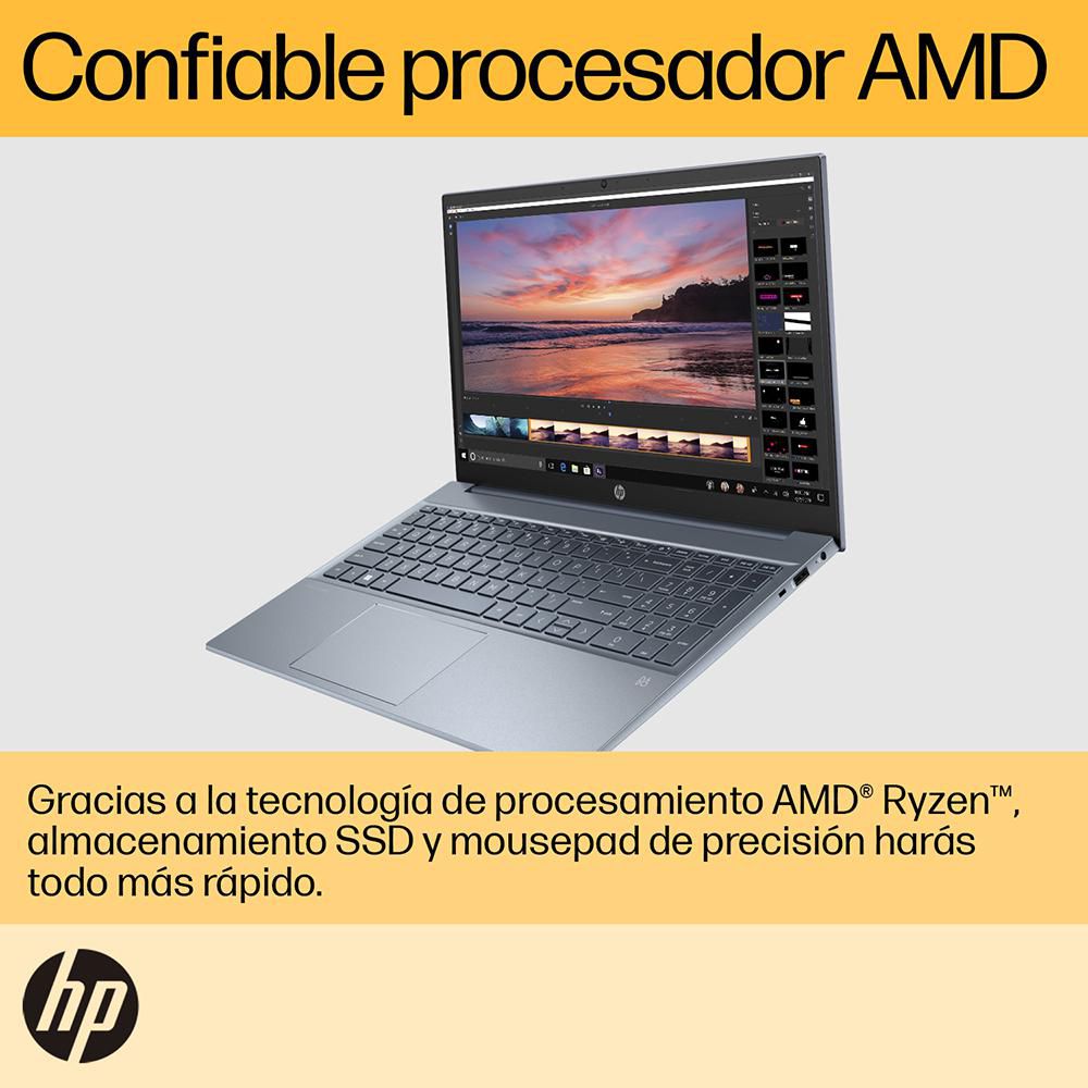 Portatil HP Pavilion AMD Ryzen 7 7730U RAM 8 GB 512 GB SSD 15eh3004la img #3