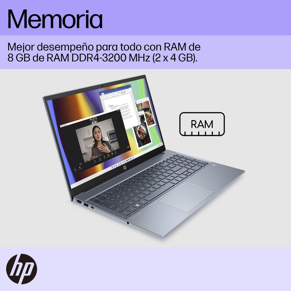 Portatil HP Pavilion Intel Core i5 1235U RAM 8 GB 512 GB SSD 15eg2502la img #3