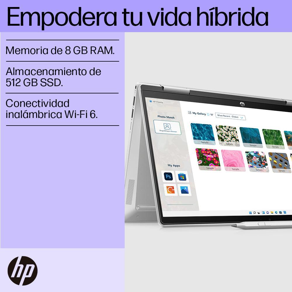 Portatil Tactil HP Pavilion Intel Core i3 1215U RAM 8 GB 512 GB SSD 14ek0010la img #5