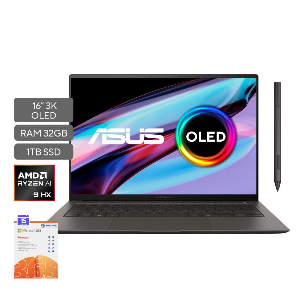 Portatil ASUS Zenbook S 16 OLED AMD Ryzen AI 9 HX 370 RAM 32 GB 1 TB SSD UM5606WARJ247W img #2