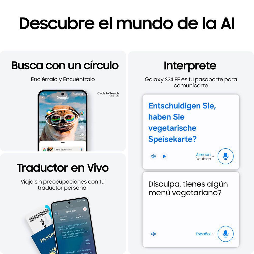 Celular SAMSUNG Galaxy S24 FE 5G 256 GB 8 GB RAM Azul cielo img #5