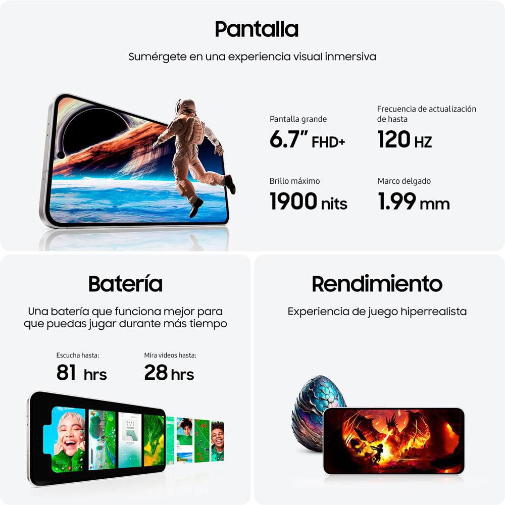 Celular SAMSUNG Galaxy S24 FE 5G 256 GB 8 GB RAM Gris img #7