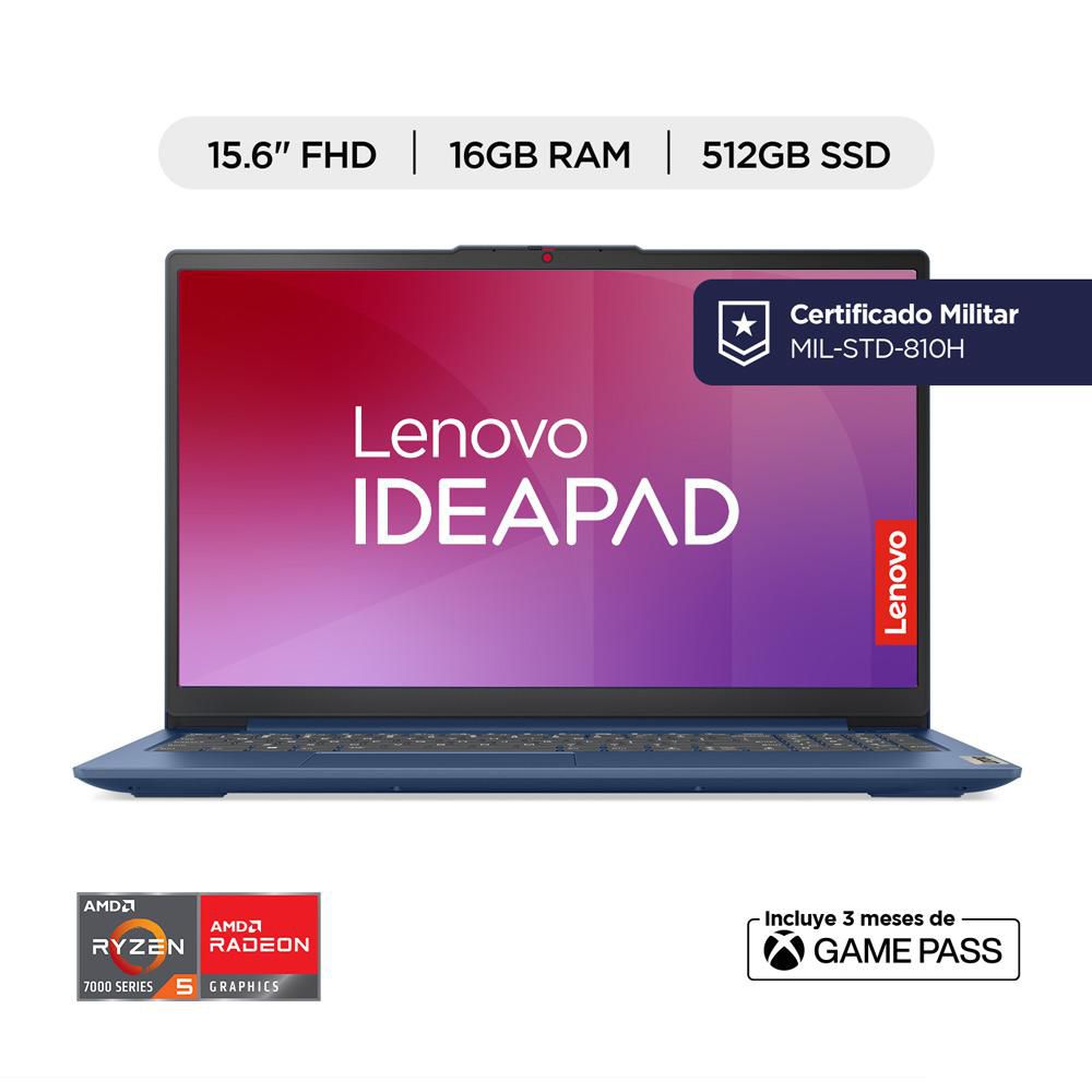 Portatil LENOVO IdeaPad Slim 3 AMD Ryzen 5 7520U RAM 16 GB 512 GB SSD img #2
