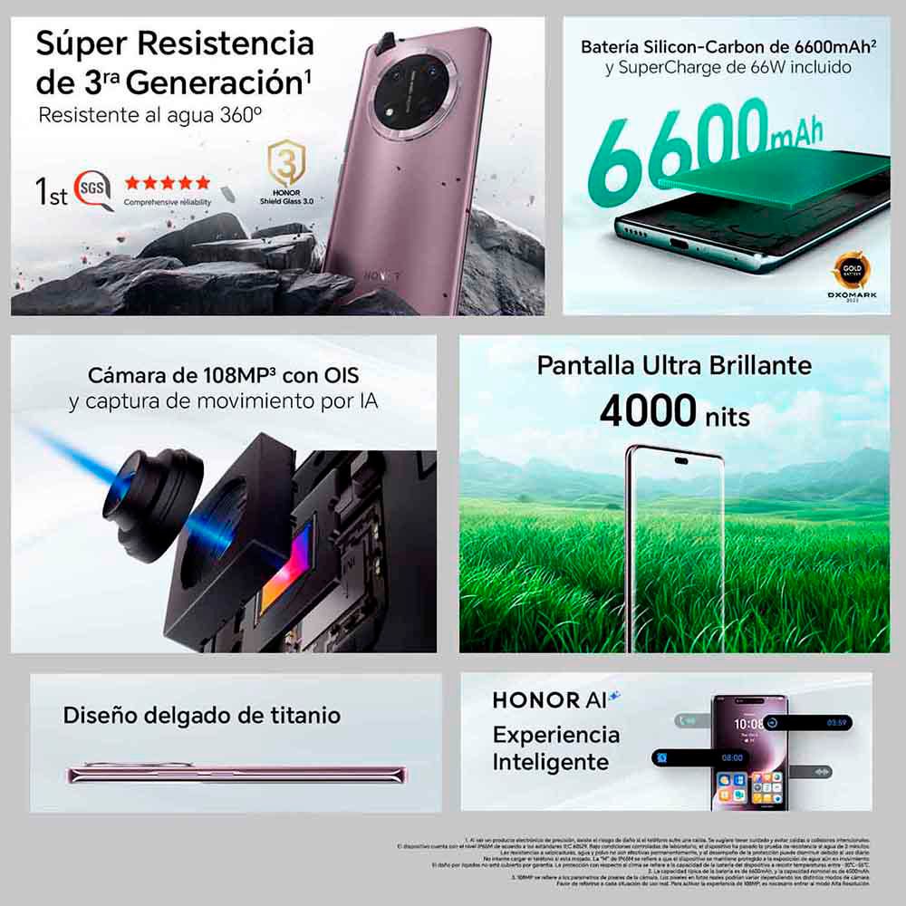 Celular HONOR MAGIC 7 LITE 5G 512 GB 8 GB RAM Negro  + Smartwatch img #8