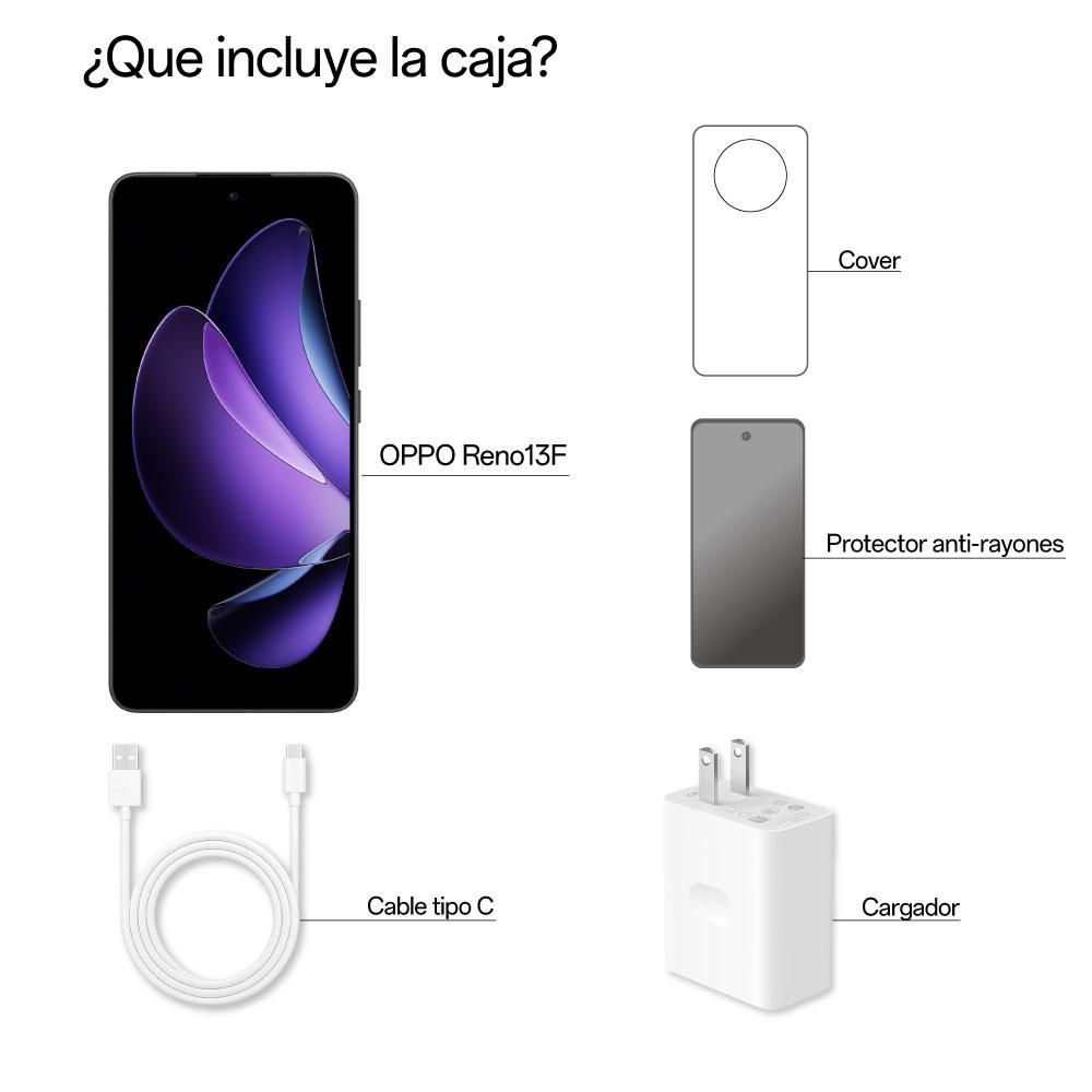 Celular OPPO RENO 13 F 5G 512 GB 12 GB RAM Gris + Smartwatch img #3