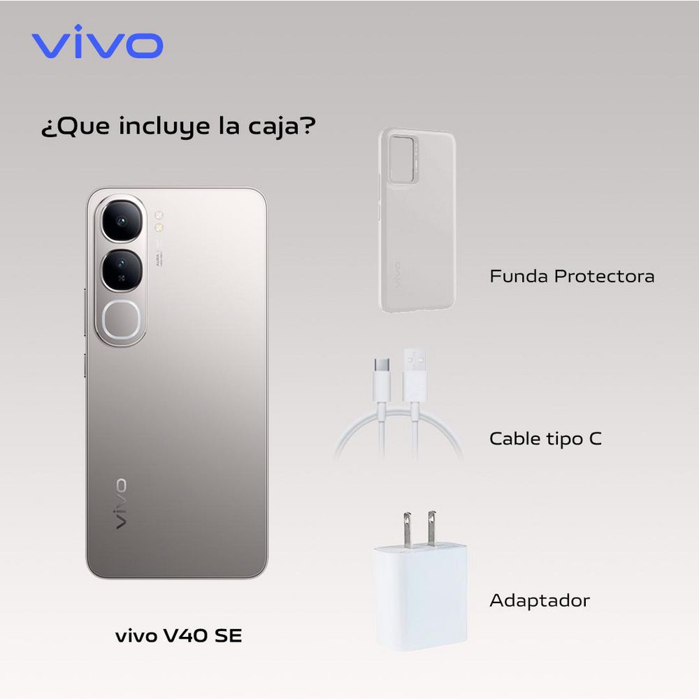 Celular VIVO V40 SE 5G 256GB 256 GB 8 GB RAM Negro  + Smartwatch img #3