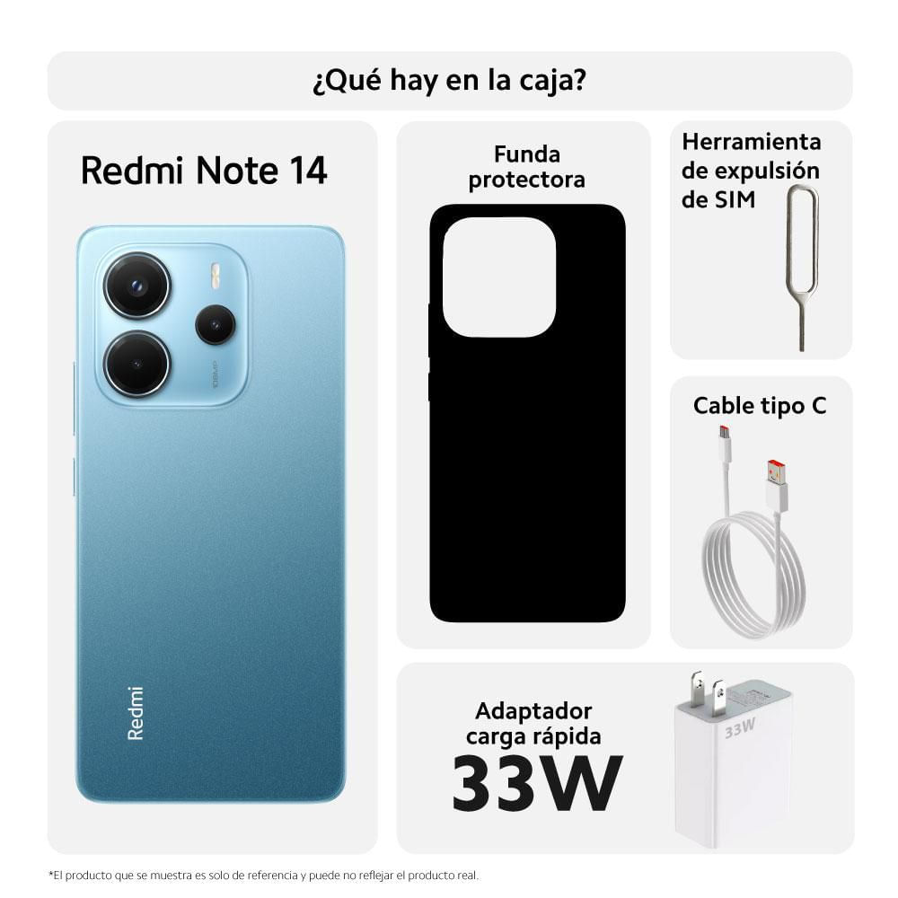 Celular XIAOMI Redmi Note 14 256 GB 8 GB RAM Azul  + Buds 6 Play img #3