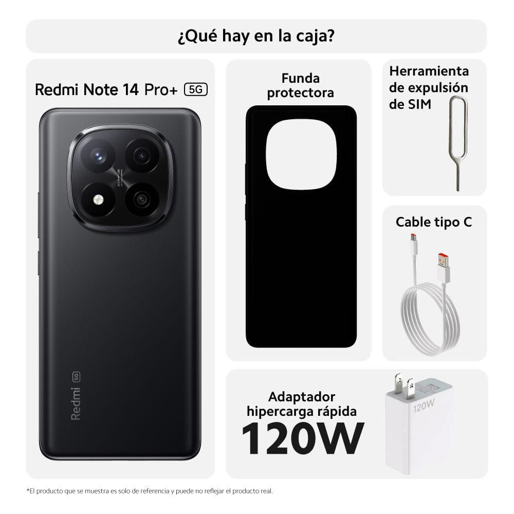 Celular XIAOMI Redmi Note 14 Pro+ 5G 256 GB 8 GB RAM Negro  + Watch 5 Active img #3