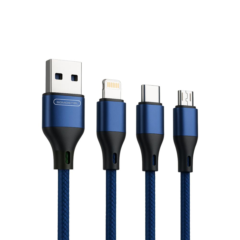 Cargador 3 En 1 Carga Rápida Usb/Lighting/Microusb/Usb C Pd img #1
