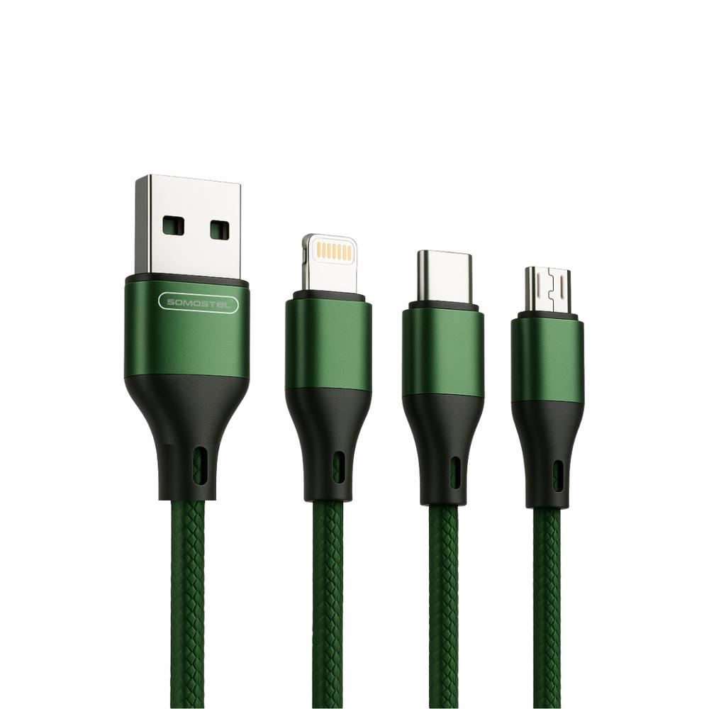Cargador 3 En 1 Carga Rápida Usb/Lighting/Microusb/Usb C Pd img #1
