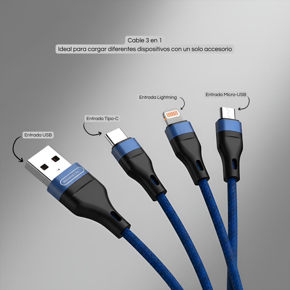 Cargador 3 En 1 Carga Rápida Usb/Lighting/Microusb/Usb C Pd img #2