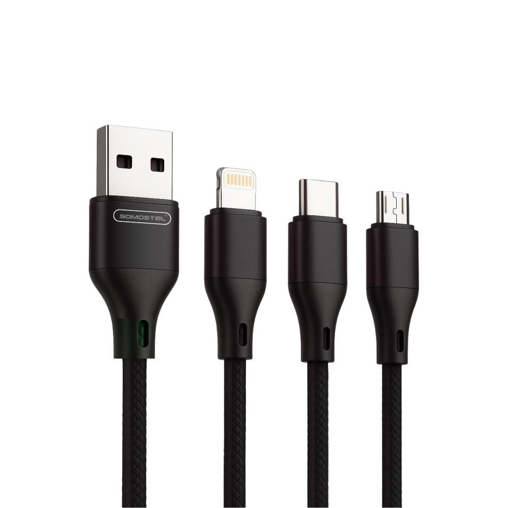Cargador 3 En 1 Carga Rápida Usb/Lighting/Microusb/Usb C Pd img #1