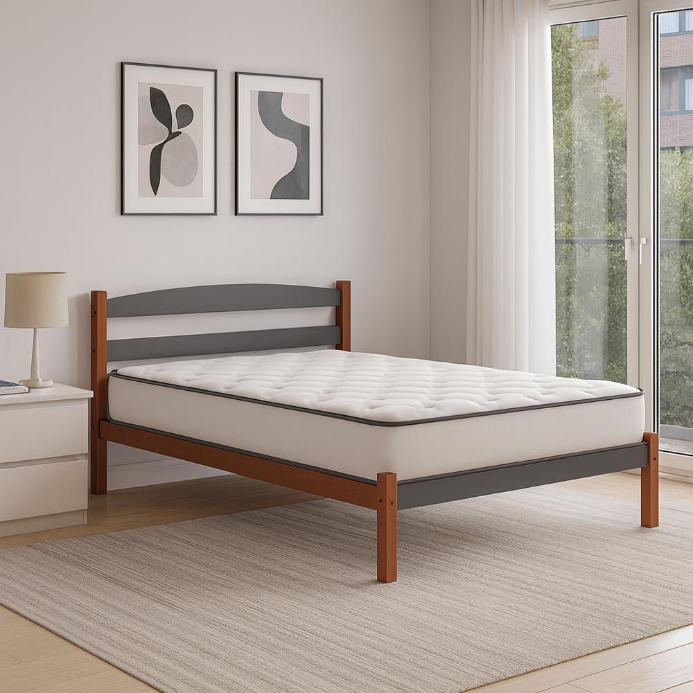 Combo Colchón 1,40 X 1,90 Cm + Cama Doble Delta Acacia img #1