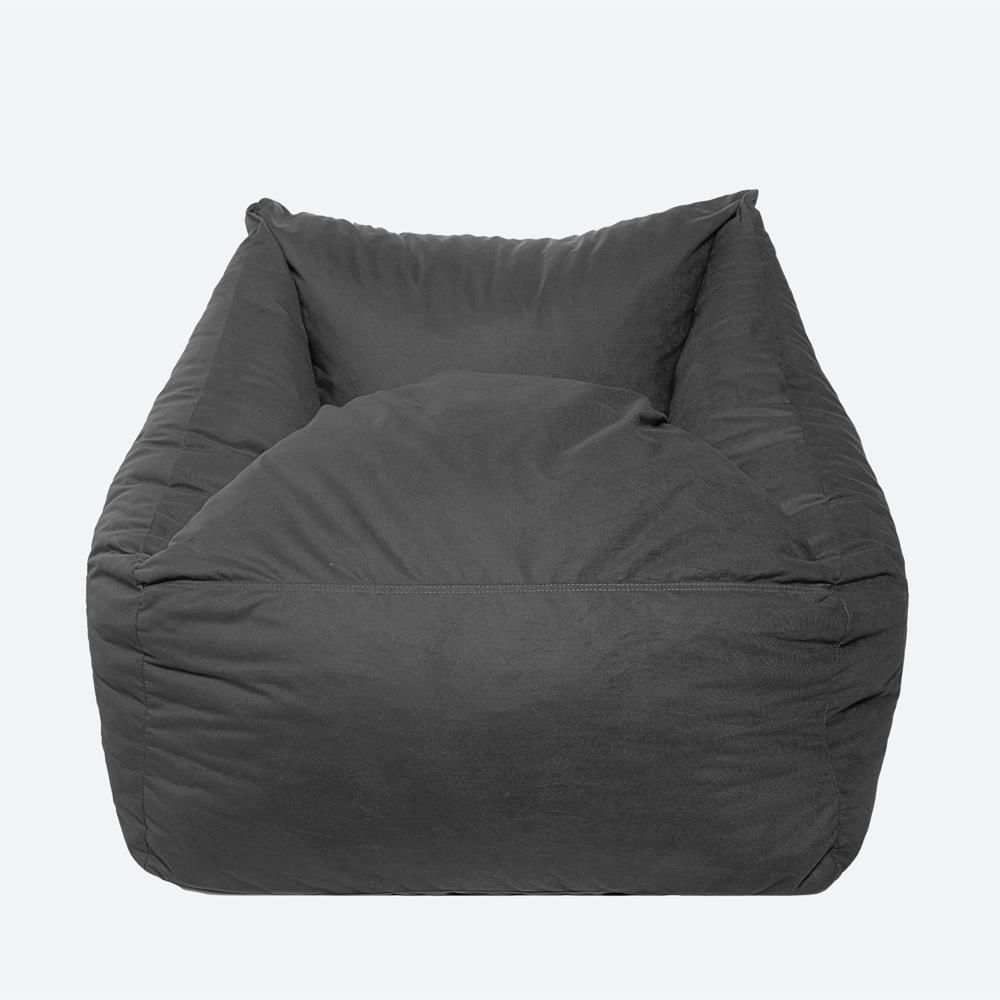 Sillón Puff Kubox En Microfibra Negro img #1