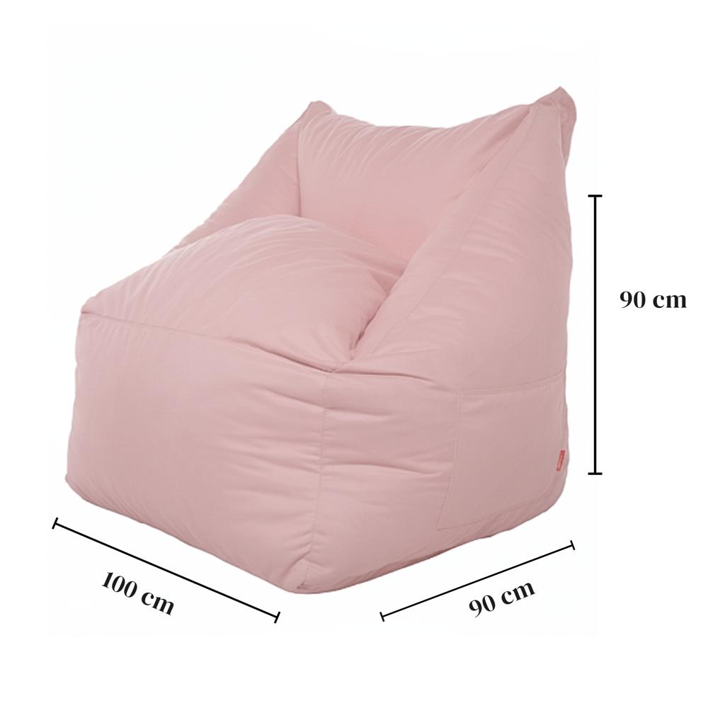 Sillón Puff Kubox En Microfibra Rosa img #3